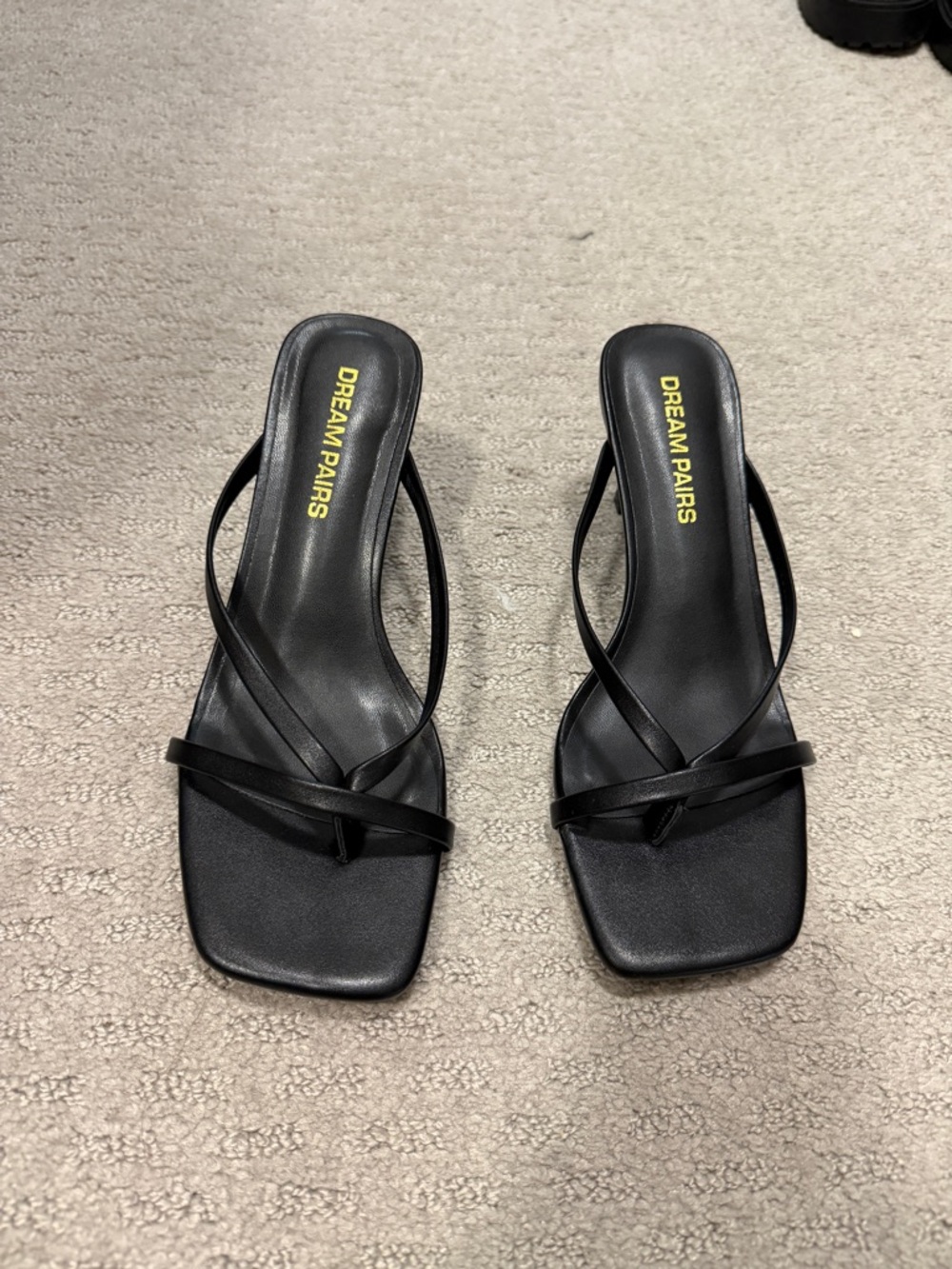 Strappy Square-Toe Heeled Sandals size 7
